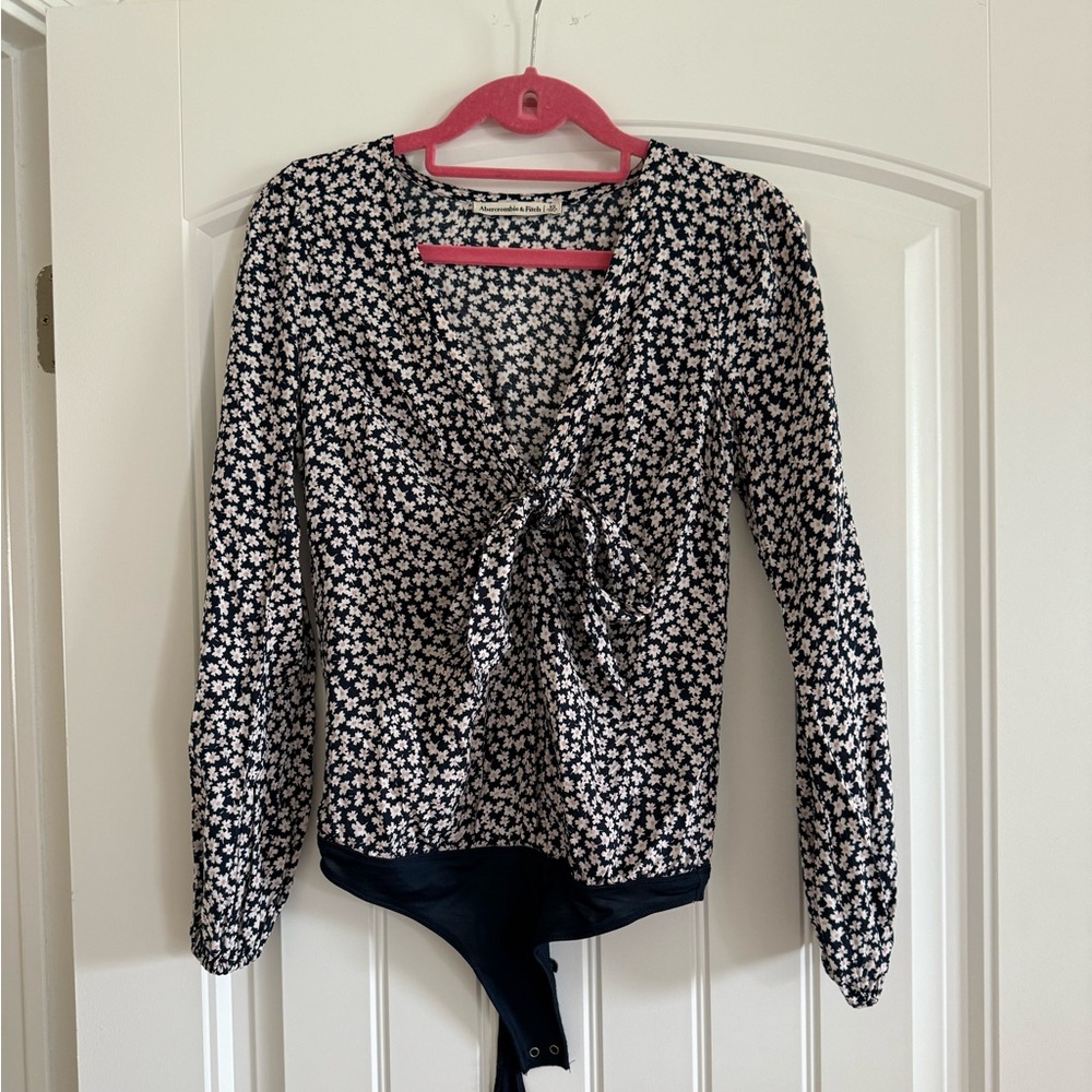 Abercrombie and Fitch Long Sleeve Floral Bodysuit